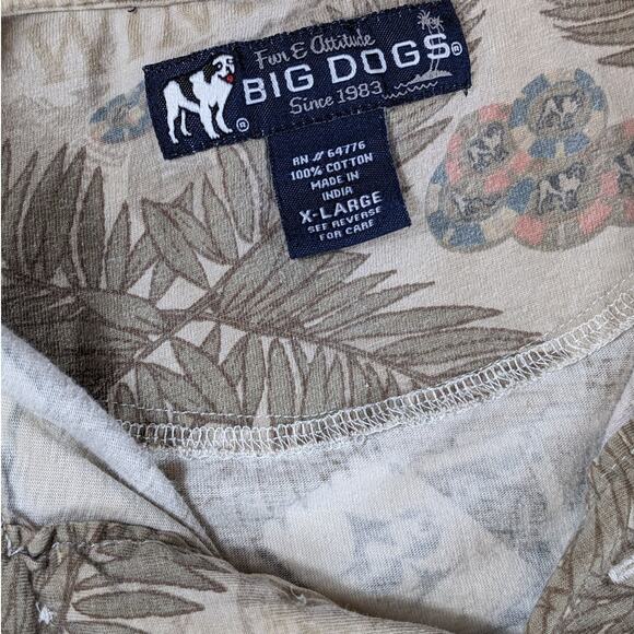 Big Dogs Polo Shirt Mens XL Poker Tropical Novelty Short Sleeve Vintage Attitude - Picture 11 of 11